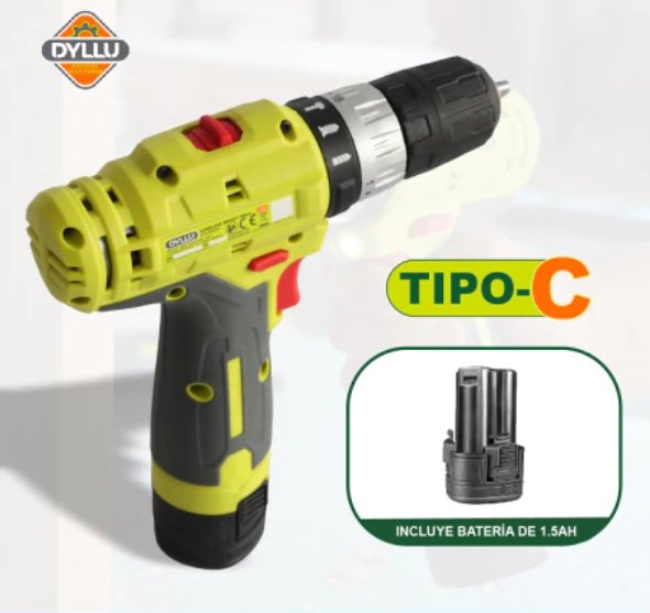TALADRO PERCUTOR 12V 15A USB C DYLLU DTCDS540